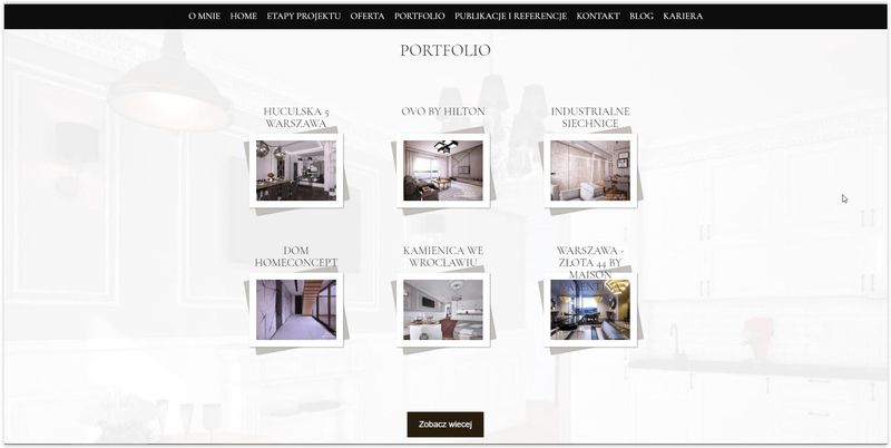 zakładka portfolio